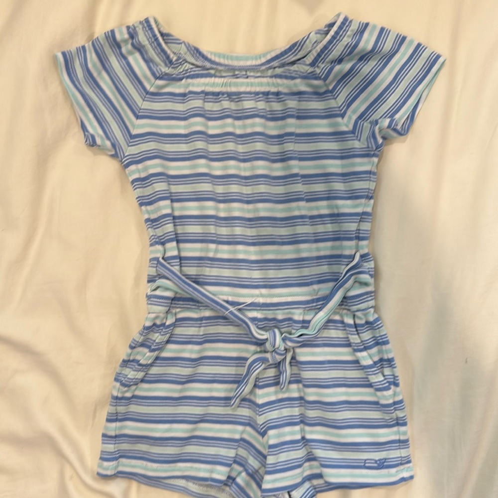 Vineyard Vines blue striped romper size 4T